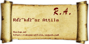 Rákász Attila névjegykártya